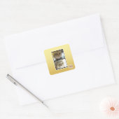 thermometer vierkante sticker (Envelop)