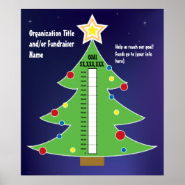 Thermometer voor kerstbomen poster