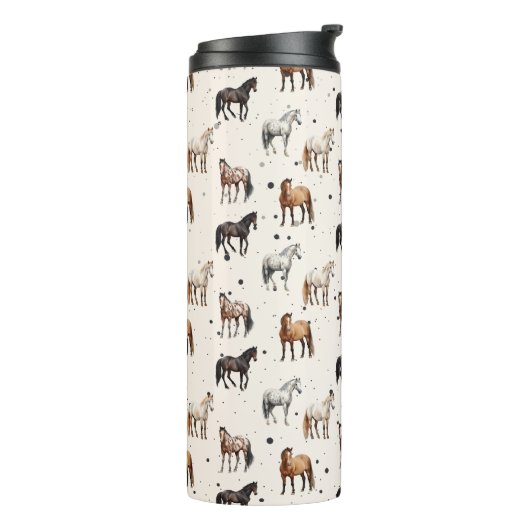 Thermos du cheval occidental (Tourné sur la gauche)