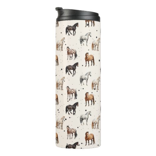 Thermos du cheval occidental (Tourné sur la droite)