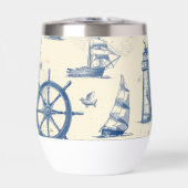 Thermos en céramique avec éléments marins (Avant)