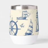 Thermos en céramique avec éléments marins (Arrière)