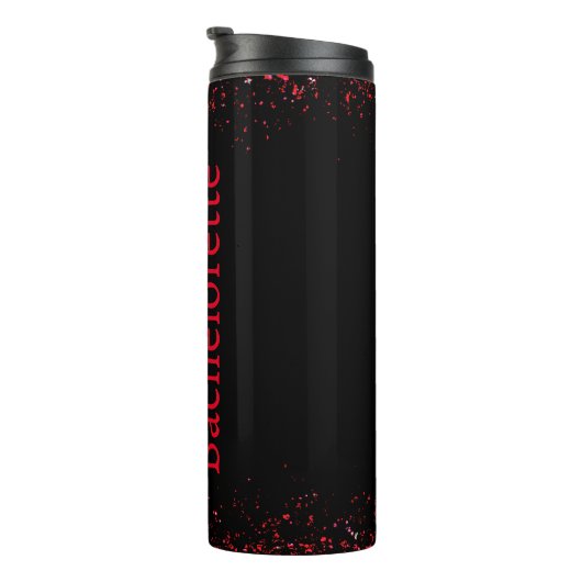 Thermos Personnalisé Demoiselle d'Honneur Noir & B (Tourné sur la droite)