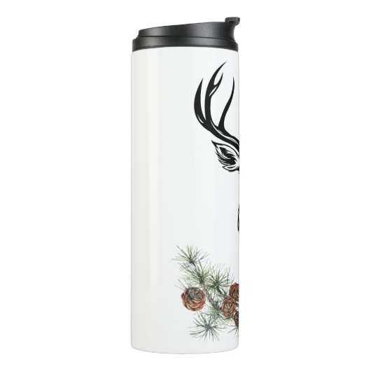 Thermosbecher mit Hirsch-Motiv Thermosbeker (Gedraaid links)