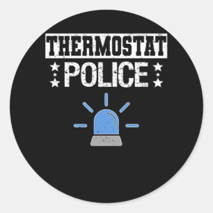 Thermostaat Kantoor Warmte Zomertemperatuur Ronde Sticker