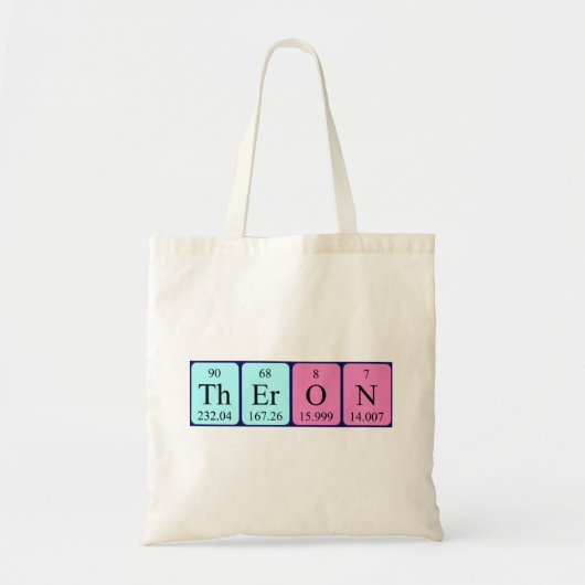 Theron periodieke table name canvas tas (Voorkant)
