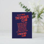 Thesaurus Club Briefkaart (Staand voorkant)