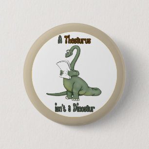 Thesaurus Dinosaur Ronde Button 5,7 Cm