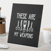 these are my weapons reclamebord met voetstuk (Insitu)