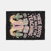 These Boots Are Made For Teaching Western Back To  Fleece Deken (Voorkant (Horizontaal))