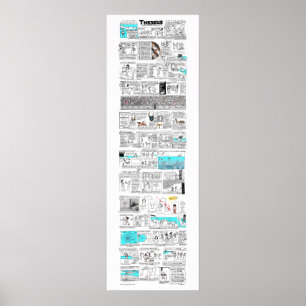 Theseus en de Minotaur-griekmythcomix Poster