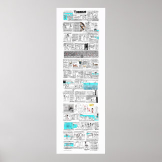 Theseus en de Minotaur-griekmythcomix Poster