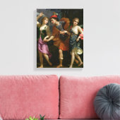 Theseus met Ariadne en Phaedra Canvas Afdruk (Insitu (Woonkamer))