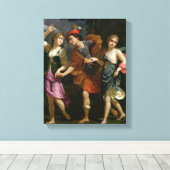 Theseus met Ariadne en Phaedra Canvas Afdruk (Insitu (Houten vloer))