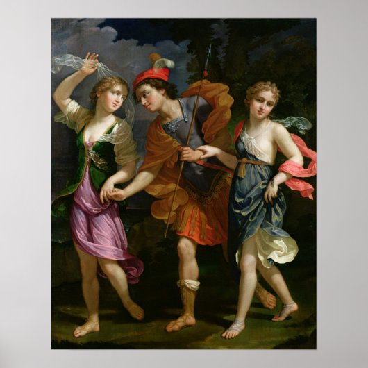 Theseus met Ariadne en Phaedra Poster (Voorkant)