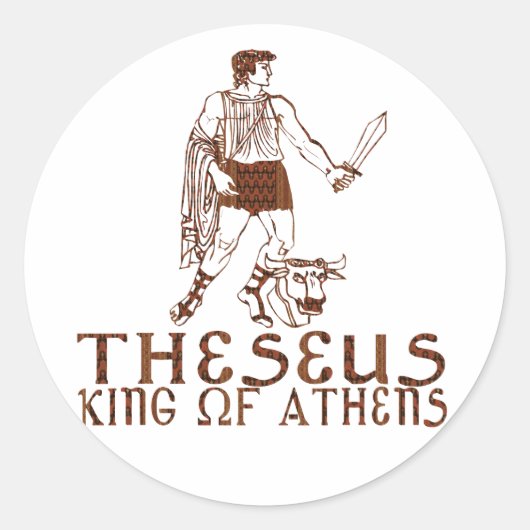 Theseus Ronde Sticker (Voorkant)