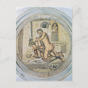 Theseus worstelt met de Minotaur Briefkaart