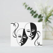 Thespian Mmaskers Briefkaart (Staand voorkant)