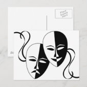 Thespian Mmaskers Briefkaart (Voorkant / Achterkant)