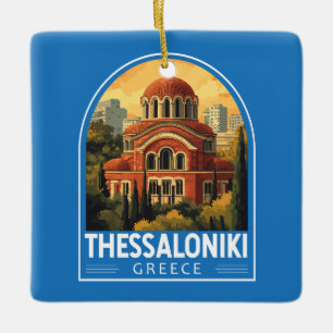 Thessaloniki Griekenland Agios Pavlos Travel Art R Keramisch Ornament