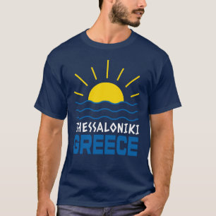 Thessaloniki Griekenland Zonneschijn, Zee Heren Na T-shirt