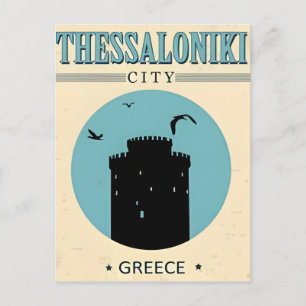  Thessaloniki stad Griekenland roeping souvenir Briefkaart