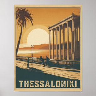 Thessaloniki stad Griekenland roeping souvenir Poster