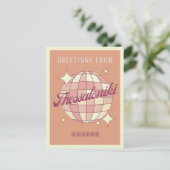 Thessalonique Grèce Voyage rétro Carte postale vin (Debout devant)