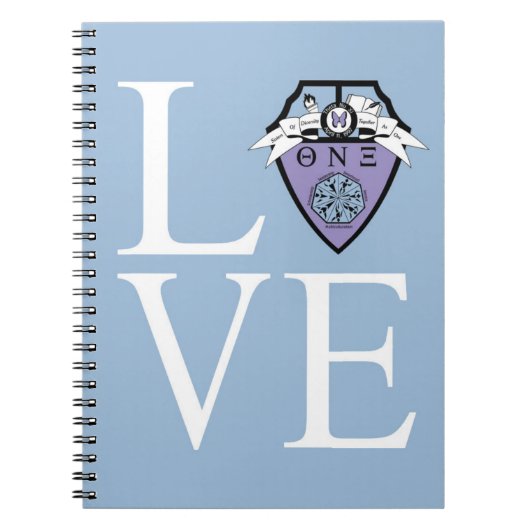 Theta Nu Xi LOVE notebook Notitieboek (Voorkant)