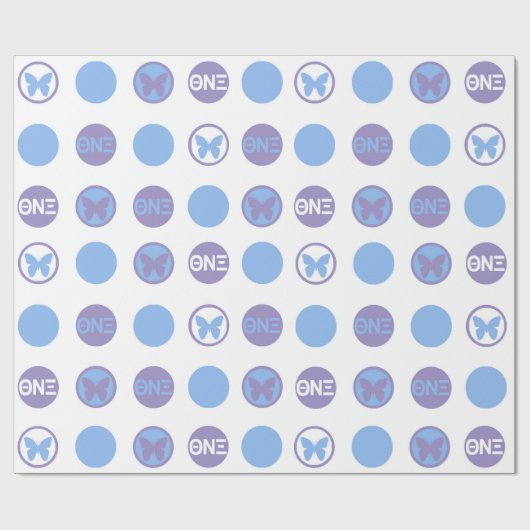 Theta Nu Xi Wrapping Paper, Glossy, 30" x 15" Cadeaupapier (Vlak)