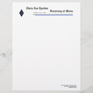 Theta Tau Upsilon Letterhead Briefhoofd Sjabloon