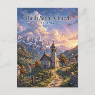 Theth Stenen Kerk Albanië Briefkaart