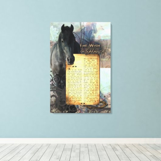 TheWishOfAHorse - Toile imprimée (Insitu (Plancher de Bois))