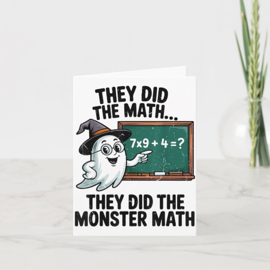 They Did Monster Math Teacher Halloween Costume Ma Kaart (Voorkant)