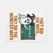 They Did Monster Math Teacher Halloween Costume Pr Fleece Deken (Voorkant (Horizontaal))