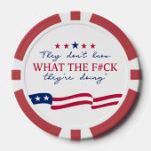 They Don't Know What They're Doing Funny Quote Poker Chips (Voorkant)