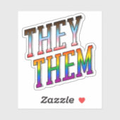 They/Them Progress Pride Sticker (Vel)