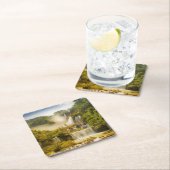 Thi Lor Su Waterfall | Thailand Vierkante Kartonnen Onderzetter (Insitu)
