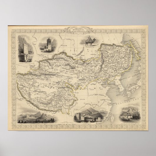 Thibet, Mongolië en Mandchouria Poster (Voorkant)