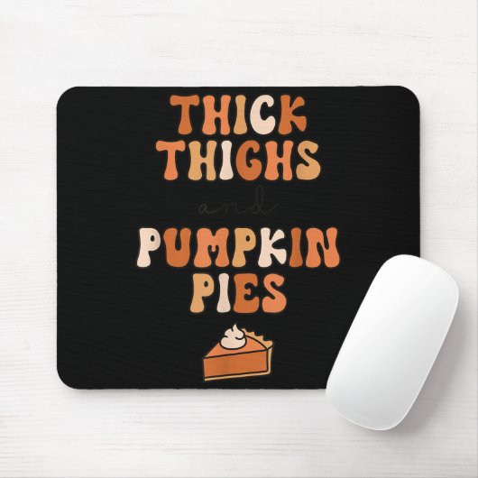 Thick Thighs & Pumpkin Es Baby Thanksgiving Fa Muismat (Met muis)