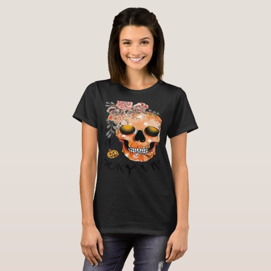 Thick thighs and spooky vibes Halloween T-shirt (Voorkant volledig)
