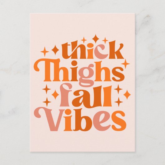 Thick Thighs Herfst Vibes Briefkaart (Voorkant)