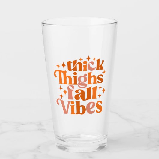 Thick Thighs Herfst Vibes Glas (Voorkant)