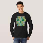 Thick Thighs Lucky Vibes St Patrick's Day leopard T-shirt (Voorkant volledig)