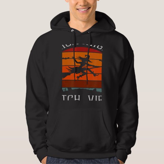 Thick Thighs Witch Vibes Halloween Hoodie (Voorkant)
