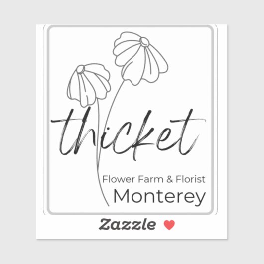 Thicket Urban Micro Farm Monterey vinyl sticker (Vel)