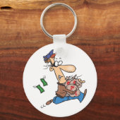 Thief Stealing Money Sleutelhanger (Voorkant)