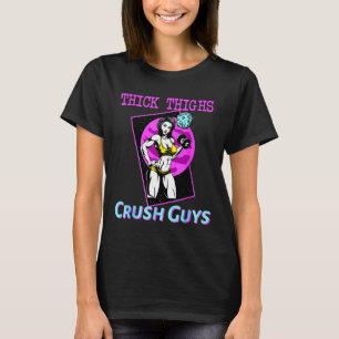 Thiick Thighs Crush Jongens Weightlift Bodybuildin T-shirt