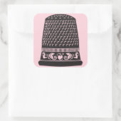 Thimble by FiberFlies Vierkante Sticker (Tas)