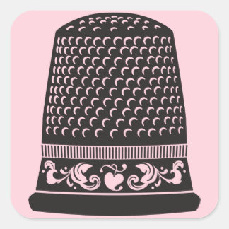 Thimble by FiberFlies Vierkante Sticker